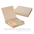 memo pad with cover with book marker,sticky notes,self adhesive memo papers